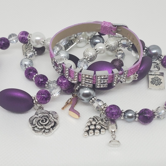 Beautiful ladies stack bracelet set - Picture 6 of 7